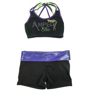 Cheerleader Uniform Outfit Costume AMPED Elite Adult Sm Super Sexy Bra Hot Pants